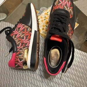 Michael Kors new never worn Black and Red Patterned Sneakers